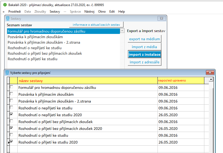 rozhodnutí o přijetí či nepřijetí na střední školu